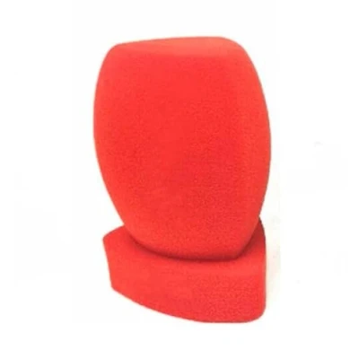 Abbildung von LINHUIPAD TV Mikrofon Windschutzscheibe Interview Mic Handheld Windshield Large Microphone Cover Customized Sponge for Stations Reporters Interview(Red)
