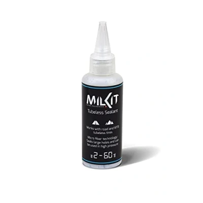 Abbildung von milKit Tubeless Dichtmilch in 60 ml Flasche Fahrrad Reifendichtmittel Milch Fahrradreifen Dichtmittel MTB, Rennrad &amp; Co.