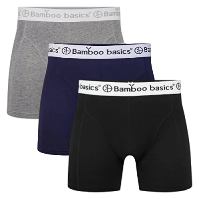 Abbildung von Bamboo Basics 3 PACK Panties Grau dunkelblau schwarz, Herren, Größe: XXL, schwarz