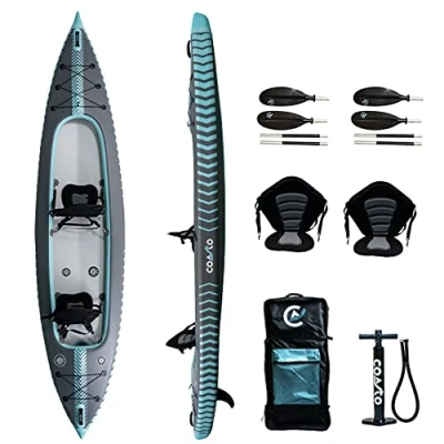 Abbildung von Coasto, Capitole, Aufblasbares Kajak, Grau/Grünes Wasser, 2P, Unisex Adult