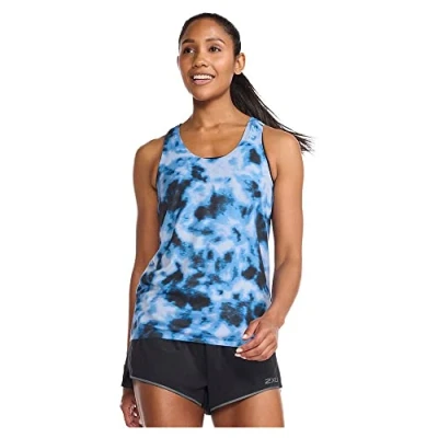 Abbildung von 2XU Damen Light Speed Singlet Tank Top, Digital Dye/Mirage Reflective, S