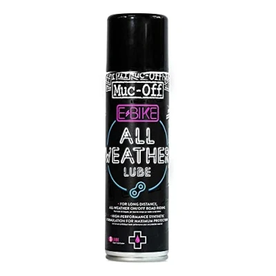 Abbildung von Muc Off E Bike All Weather Chain Lube Allwetter Kettenöl, 250 ml Premium Kettenfett, Kettenspray Fahrrad Formuliert Für Alle Wetterbedingungen