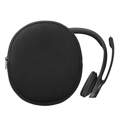Abbildung von kwmobile Hülle kompatibel mit Logitech H390 Neopren Tasche Case für Headset aus robustem Stoff Schwarz
