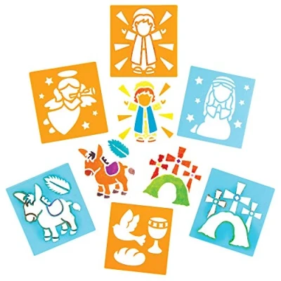 Abbildung von Baker Ross Schablonen „Ostern“ (6 Stück) Bastelidee zu Ostern für Kinder zum Verzieren und Gestalten