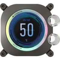 Abbildung von Corsair XC7 RGB ELITE LCD CPU Wasserkühler 480 x IPS Bildschirm 31 LEDs USB C Kompatibel mit Intel LGA 1700, AMD AM5 und älter Stealth Grau