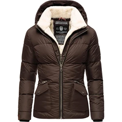 Abbildung von Navahoo Winterjacke Megan stylische Damen Steppjacke mit Teddyfutter