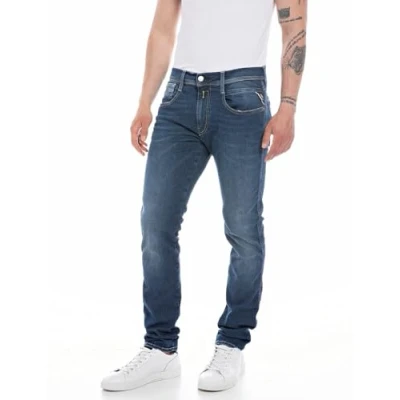 Abbildung von Replay Anbass Pants Hyperflex Original Jeans Slim Fit, Herren, Größe: 28x34, Dark blue