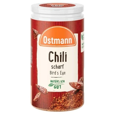 Abbildung von Ostmann Gewürze Chili scharf Bird&#039;s Eye Feurige Schärfe für Fleischgerichte und Eintöpfe 35 g in der Streudose