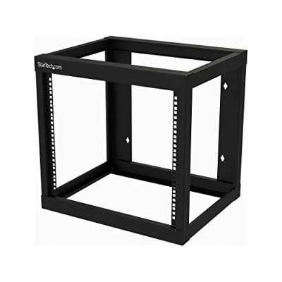 Abbildung von StarTech.com 2 Pfosten 9HE Heavy Duty Wandmontage Netzwerk Rack, 19&quot; Open Frame Server 18&quot; Tief, Daten Rack für IT / AV Patch Panel Computer Geräte (RK919WALLO)