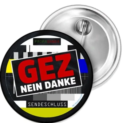 Abbildung von Sammys Shirt Store GEZ Nein Danke Button 25 mm