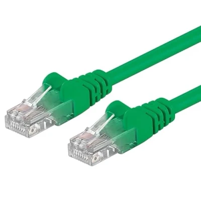 Abbildung von PremiumCord Netzwerkkabel, Ethernet, LAN &amp; Patch Kabel CAT5e, UTP, Schnell flexibel Robust RJ45 1Gbit/S, AWG 26/7, Kupferkabel 100 Prozent Cu, Grün, 2m
