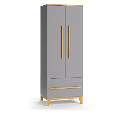 Abbildung von VitaliSpa® Kleiderschrank Malia, Grau/Eiche, 70 x 187 cm