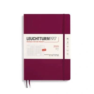 Abbildung von LEUCHTTURM1917 370708 Monatsplaner &amp; Notizbuch Composition (B5) 2025, 16 Monate, Softcover, Port Red, Englisch