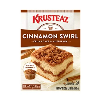 Abbildung von Krusteaz Cinnamon Swirl Crumb Cake and Muffin Mix, 21 Ounce Boxes (Pack of 4)