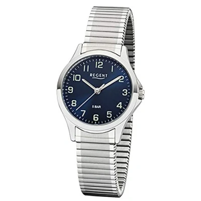 Abbildung von Regent Quarzuhr Damen Uhr 2242416 Metall Quarz, (Analoguhr), Armbanduhr rund, klein (ca. 29mm), Metallarmband