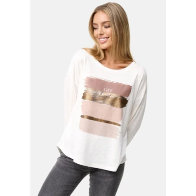 Abbildung von Decay Langarmshirt, mit schimmerndem Frontprint