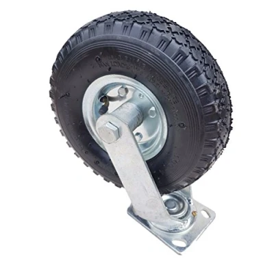 Abbildung von FROSAL Lenkrolle Luftrad Ø 260 x 85 mm 3.00 4 Rad Luftreifen Bockrolle Bollerwagen Transportwagen silber Transportrolle
