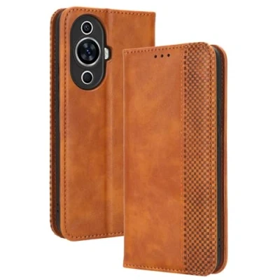 Abbildung von COMAKU Multifunktionale Huawei nova 12s Hülle, Geldbeutel Handyhülle mit eingebauten Kartenfächern Braun