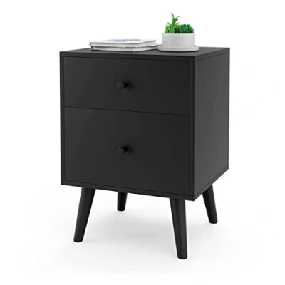 Abbildung von COSTWAY Nachttisch, Schwarz, 45 x 39,5 62 cm
