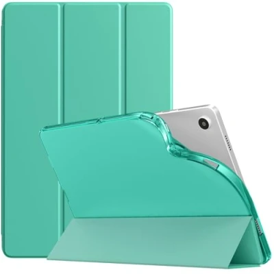 Abbildung von TiMOVO Hülle für Samsung Galaxy Tab A9+/A9 Plus 11&quot; 2023 SM X210/X216/X218, Dünn Weich TPU Schutzhülle mit Transluzent Matt Rückseite A9+ Tablet, Auto Schlaf/Aufwach, Aquamarin