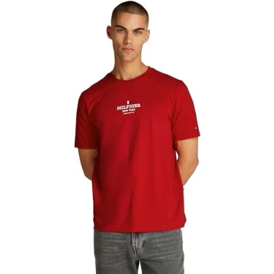 Abbildung von Tommy Hilfiger TEE Unisex Tshirt print, Größe: Small, Medium red