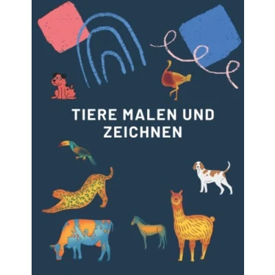 Abbildung von Tiere malen und zeichnen lernen mit Schritt für Anleitungen Kinder: Giraffe aus geometrischen Figuren. malen, zu zeichnen. Kinder ab1 jahr