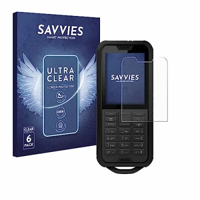Abbildung von Savvies 6 Stück Schutzfolie für Nokia 800 Tough Displayschutz Folie Ultra Transparent