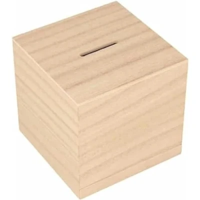 Abbildung von Spardose, quadratisch, Holz, 8,7 x cm