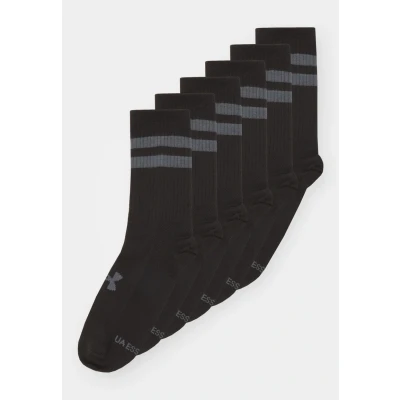 Abbildung von Under Armour Essential CREW Unisex 6 PACK Sportsocken, Größe: 36 41, Black/castlerock