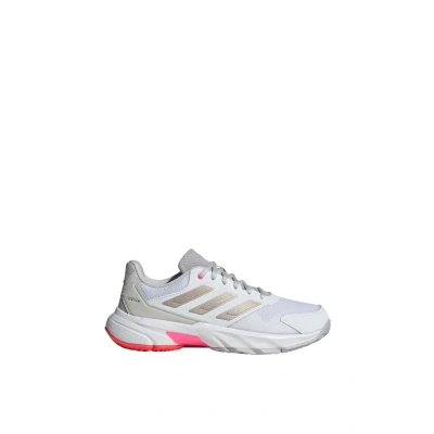 Abbildung von adidas Performance Courtjam Control 3 Tennis Multicourt Tennisschuh cloud white iron metallic lucid red, Damen, Größe: 37 1/3 Schuhe