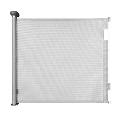 Abbildung von Badabulle Safe &amp; Roll Türschutzgitter und Treppenschutzgitter zum ausziehen bis 140cm, barrierefrei, mit Schraubfixierung