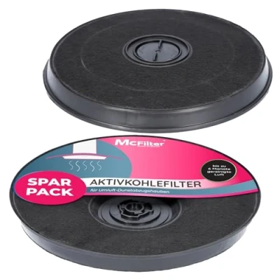 Abbildung von McFilter Aktivkohlefilter 2x Kohlefilter Filter passend für Bosch/Siemens DHZ2701 00647276, NEFF, Constructa CZ5101X0, 11005732 LZ27001, Electrolux 50290658009 EVH XTRA