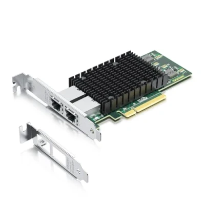 Abbildung von 10Gtek 10Gb PCI E NIC Netzwerkkarte, Dual Copper RJ45 Port, mit Intel X540 Controller, Express Ethernet LAN Adapter Support Windows Server/Windows/Linux/ESX, Compare to T2