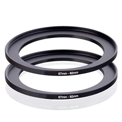 Abbildung von FANZR Step Up Ring (67 mm 82 Filter), 67 Objektiv auf Filter, Premium Aluminium, 2 Stück
