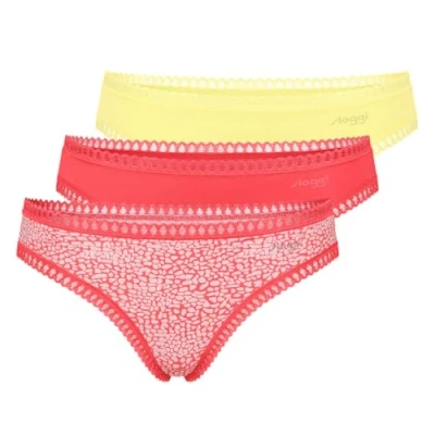 Abbildung von Sloggi 3 PACK Slip Rot gelb, Damen, Größe: XS, gelb