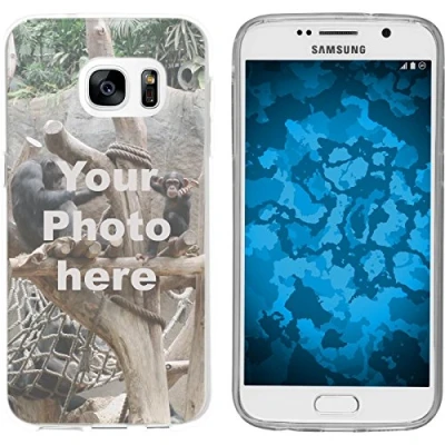 Abbildung von PhoneNatic Case kompatibel mit Galaxy S7 Personalisierte Handyhülle Clear zum selbst gestalten eigenem Foto