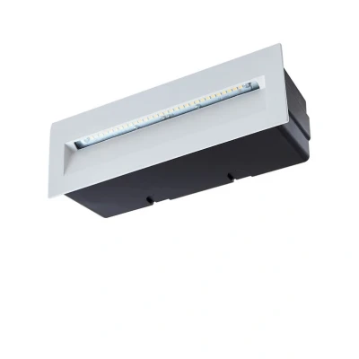 Abbildung von Lucande LED Wandeinbauleuchte Loya, 23 x 8 cm, weiß, IP54