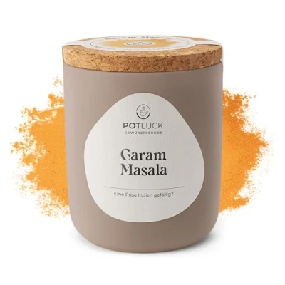 Abbildung von POTLUCK Garam Masala Gewürzmischung im Keramiktopf 70g Vegan, glutenfrei und mit natürlichen Inhaltsstoffen