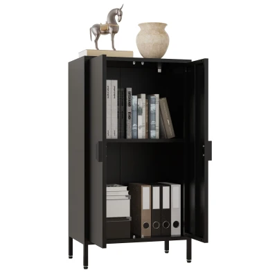 Abbildung von VCM Kommode Stahl Sideboard Schrank Drehtüren Flokas M