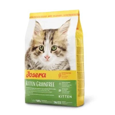 Abbildung von JOSERA Kitten grainfree (1 x 400 g) Premium Trockenfutter für heranwachsende Katzen sowie Mütter in der Säugezeit Geflügel &amp; Lachsöl getreidefrei Katzenfutter 1er Pack