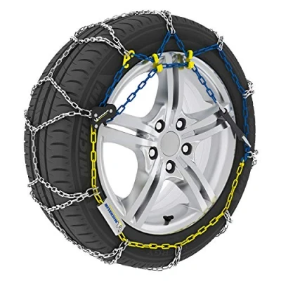 Abbildung von Michelin Extreme Grip 60 008425 Schneeketten mit Kettenspanner Montageanleitung, Schutzhandschuhen, Aufbewahrungstasche Beutel