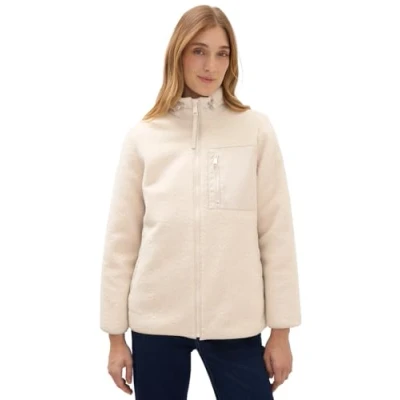 Abbildung von Cecil Fleecejacke, Damen, Größe: Medium, Weiß