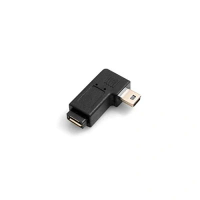 Abbildung von SYSTEM S Mini USB Stecker auf Micro Buchse Winkel Adapter Links