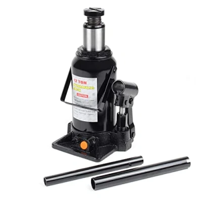 Abbildung von Wiltec Hydraulischer 12t Flaschen Wagenheber, Stempelwagenheber mit Slow down Funktion, Autoheber 215 400 mm