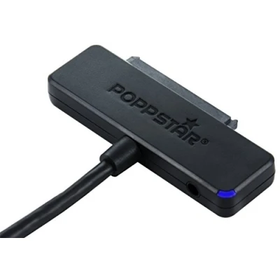 Abbildung von Poppstar Anschlusskabel für externe Festplatten USB Adapter S ATA zu C, 3.1 Typ C Festplattenadapter SATA SSD 2,5/3,5&quot; (ohne Netzteil)