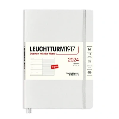 Abbildung von LEUCHTTURM1917 367770 Wochenkalender &amp; Notizbuch Softcover Medium (A5) 2024, 12 Monate, Light Grey, Englisch