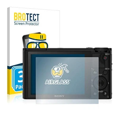 Abbildung von BROTECT Schutzglas für Sony Cyber Shot DSC RX100 (3 Stück) Schutzfolie Panzer Folie Glas [Extrem Kratzfest 9H, Anti Fingerprint, Ultra Transparent]