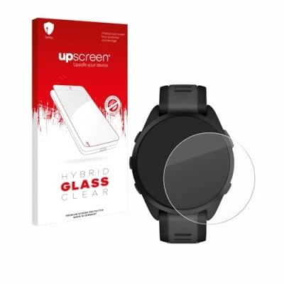 Abbildung von upscreen Schutzglas für Garmin Forerunner 165 Schutzfolie, Glas Folie [Klar, 9H Panzerschutz, Anti Fingerprint]