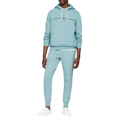 Abbildung von Tommy Hilfiger LOGO Hoody Kapuzenpullover, Herren, Größe: XS, Sleepy blue