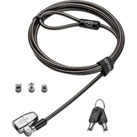 Abbildung von Kensington ClickSafe Universelles 2.0 3 in 1 Laptopschloss, Ideal für alle Laptops mit T Bar, Nano oder Wedge Shaped Sicherheits Slot, K68102EU, Schwarz